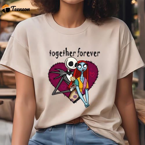 Cute Valentines Day Shirts, Valentines Day Jack Skellington And Sally Shirt