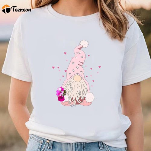 Cute Valentines Day Shirts, Valentine’s Day Love Gnome T-Shirt