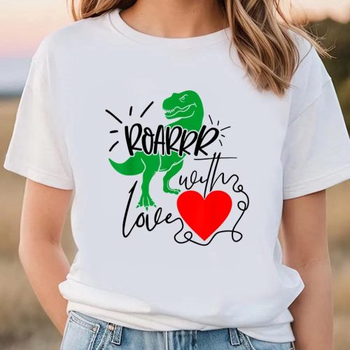 Cute Valentines Day Shirts, Valentines Day Shirt Dinosaur Valentine Gifts T-Shirt