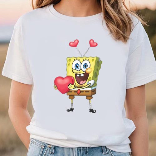 Cute Valentines Day Shirts, Valentine’s Day Spongebob Shirt Gift For Lover