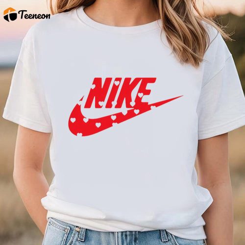 Cute Valentines Day Shirts, Valentines Swoosh Shirt, Nike Valentines Day T-shirt