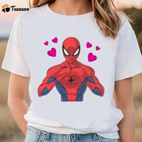 Cute Valentines Day Shirts, Vintage Love Spiderman Valentines T-Shirt