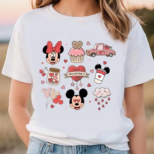 Cute Valentines Day Shirts, Vintage Mickey Minnie Valentine Shirt, Disney Snacks Shirt Valentine Shirt