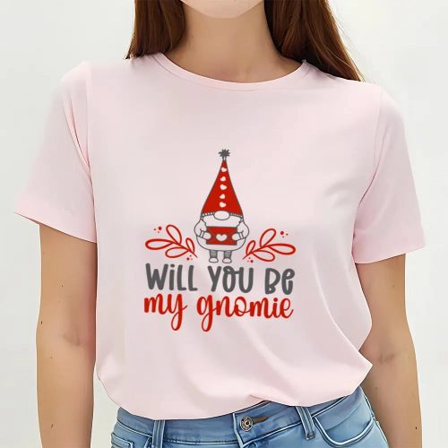 Cute Valentines Day Shirts, Will You Be My Gnomie Valentine T-shirt