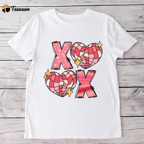 Cute Valentines Day Shirts, xoxo Pink Heart Valentine Shirt