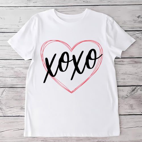 Cute Valentines Day Shirts, xoxo Valentines Day Shirts For Woman