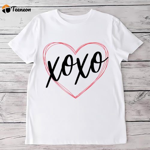 Cute Valentines Day Shirts, xoxo Valentines Day Shirts For Woman