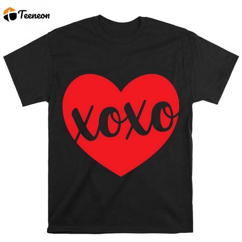 Cute Valentines Day Shirts, xoxo Valentines Heart T-Shirt