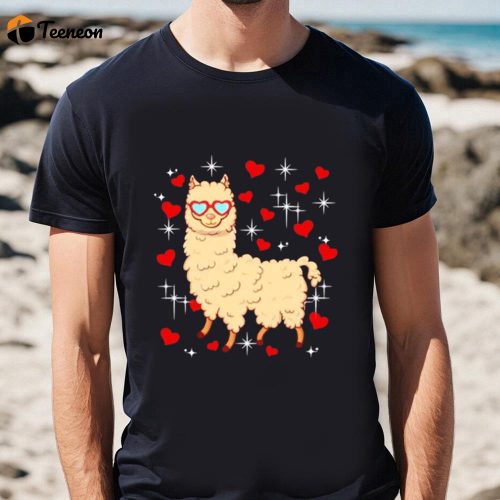 Cute Valentines Day Shirts, You Are A Whole Llama Valentines Day Shirt