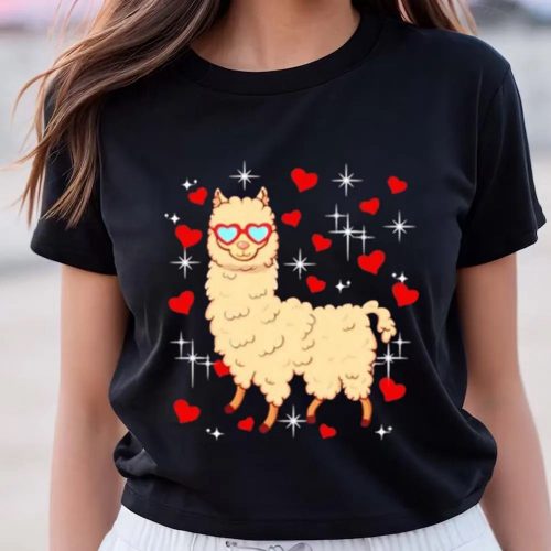 Cute Valentines Day Shirts, You Are A Whole Llama Valentines Day Shirt