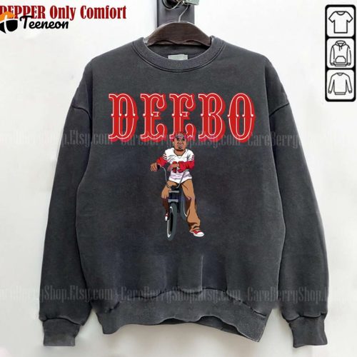 Deebo Samuel San Francisco Riding Bike Sweatshirt & Tshirt: Retro Vintage Football Shirt – Perfect Gift for Men and Women