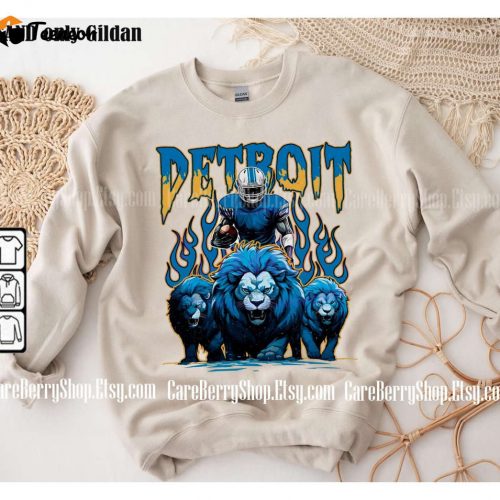 Vintage Detroit Football Skeleton Sweatshirt: Game Day Crewneck & Fan Gifts