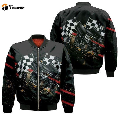 Dirt Racing For Fans Bomber Jacket  – Gift for Men Women