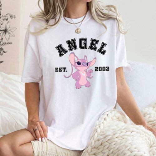 Disney Angel T-shirt: Stitch Love Comfort Colors Birthday Holiday Vacation Cartoon Shirt for Disneyworld