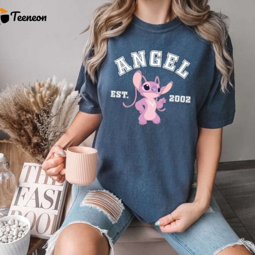 Disney Angel T-shirt: Stitch Love Comfort Colors Birthday Holiday Vacation Cartoon Shirt for Disneyworld