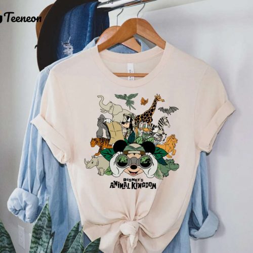 Vintage Disney Animal Kingdom Shirt: Mickey Safari Trip Mode