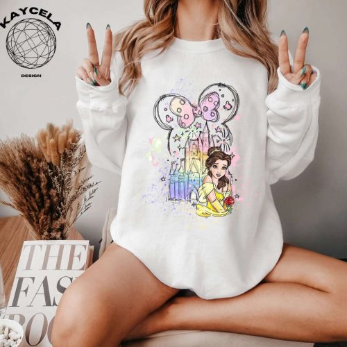 Disney Belle Princess Portrait Minnie Ears Shirt Beauty and the Beast Disney Princess Shirt Girl Trip