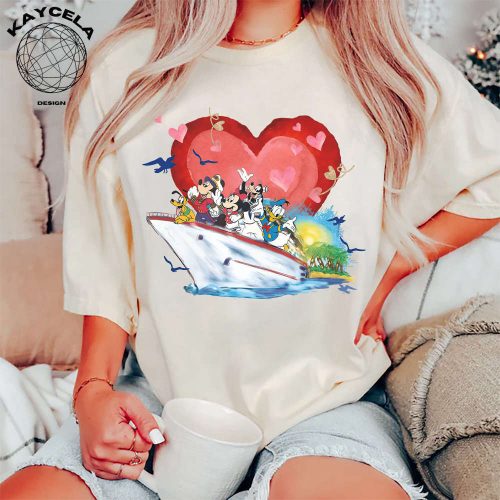 Disney Cruise Valentine Sweatshirt & 2024 Family Shirts Valentine s Day & Mickey Minnie Apparel