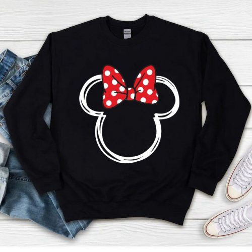 Disney Family Sweatshirt: Mickey & Minnie Sketch Tees for Disneyworld Trip