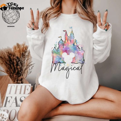 Experience the Enchantment with Disney Magic Kingdom Watercolor Shirt! Discover the Iconic Disney Castle on our Disneyland Trip Shirt Embrace the Magic of the Magic Kingdom Shirt Shop Now!