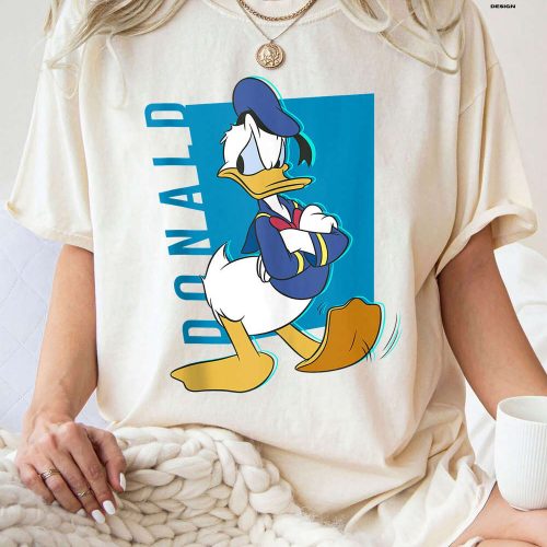 Disney Mickey and Friends Donald Duck Pop Art Portrait Shirt – Exclusive Disneyland Shirts Disney Pixar Design Perfect Disney Mom Shirt!