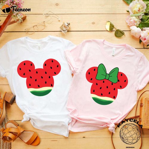 Disney Mickey and Minnie Watermelon Shirt: Perfect Disney Summer Shirt for Watermelon Lovers! Get Matching Disney Family Shirts Now!