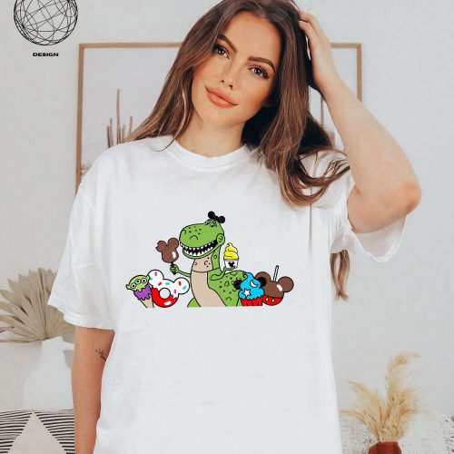 Disney Rex Toy Story Snacks Shirt – The Perfect Family Shirt for Disney Fans! Best Day Ever Shirt with Rex and Disney Snacks Design