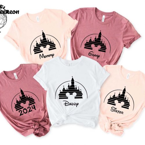 Disney Shirt 2024: Personalized Family Vacation Trip Apparel for Disneyland – Custom Engaging & Trendy!