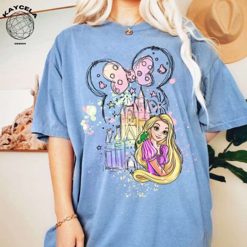 Disney Tangled Rapunzel Shirt: Minnie Ears Trip & Princess Designs for Girls and Women