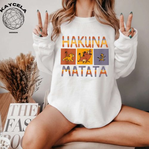 Hakuna Matata Solid Blocks Shirt: Disney The Lion King – Unleash the Wild Side! Perfect for Animal Kingdom & Disney Trips