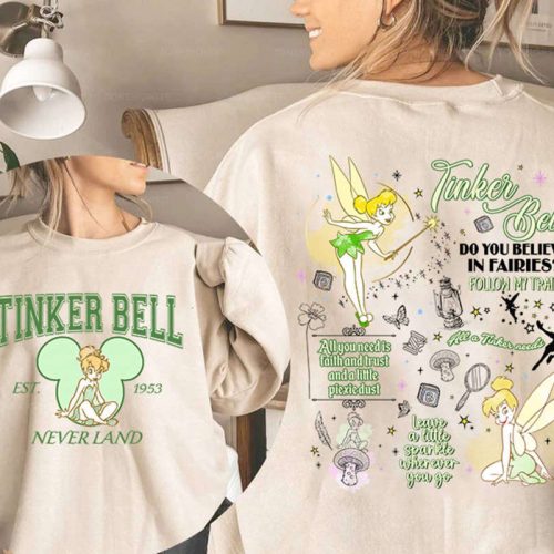 Disney Tinkerbell Shirt Peter Pan Neverland Disneyland Family Trip Disneyworld 1953 Shirt