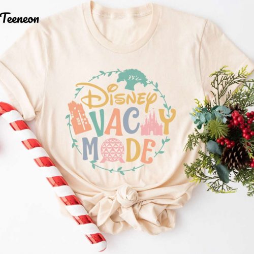 Disney Vacay Mode Shirt – Explore Epcot Disney World Animal Kingdom – Retro Design