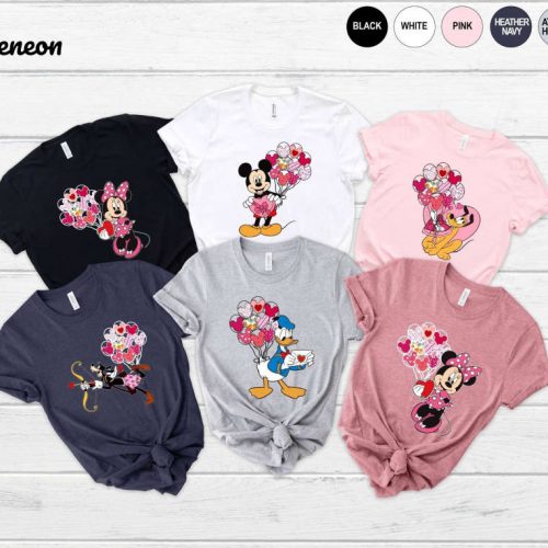 Get Festive with Disney Valentines T-Shirt & Retro Sweatshirt at Disneyworld Mickey Minnie Daisy & More! Perfect Honeymoon & Valentines Gift Tees!