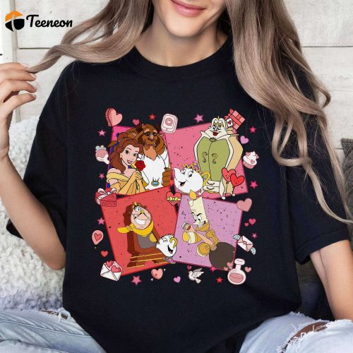 Disneyland Beauty And The Beast Valentine Shirt: Princess Belle & Beast Couple Tee