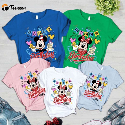 Disneyland Birthday Shirt Mickey Minnie Birthday Girl Squad Family Birthday Shirt