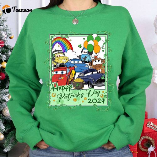 Disneyland Cars St Patrick s Day Shirt – Lightning Mcqueen Shamrock Family Vacation 2024