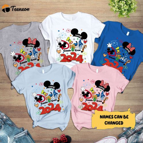 2024 Disneyland Family Trip Shirt: WDW Disneyworld Magic Kingdom Cousin Crew & Group Shirts