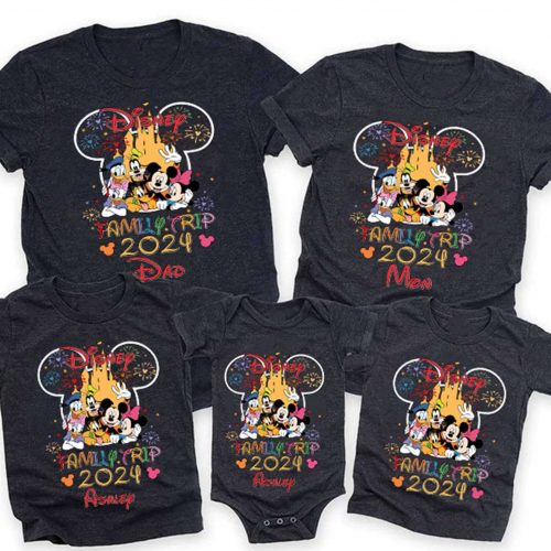 Disneyland Family Trip 2024 T-Shirt Custom Family Shirt Disney Vacation