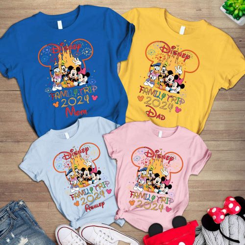 Disneyland Family Vacation 2024 Shirt: Custom Trip Shirt for Disneyworld Engage in a Memorable Family Trip!