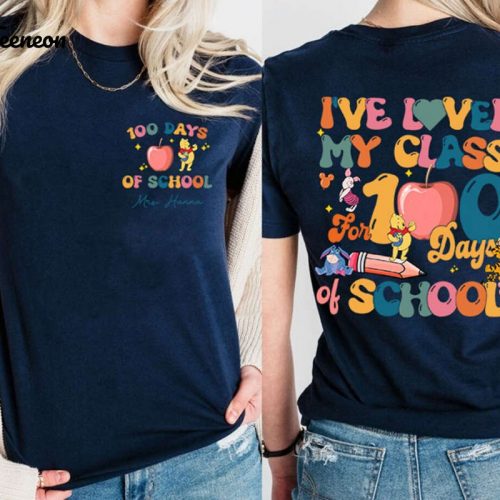 Disneyland Teacher Era: 100 Days of School Shirt with Pooh and Friends – Perfect Gift!