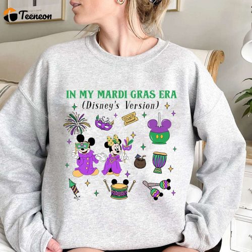 Mardi Gras 2024 Shirts: Disneyland In My Mardi Gras Era Shirt for Fat Tuesday Kids – Magical Mardi Gras Sweater