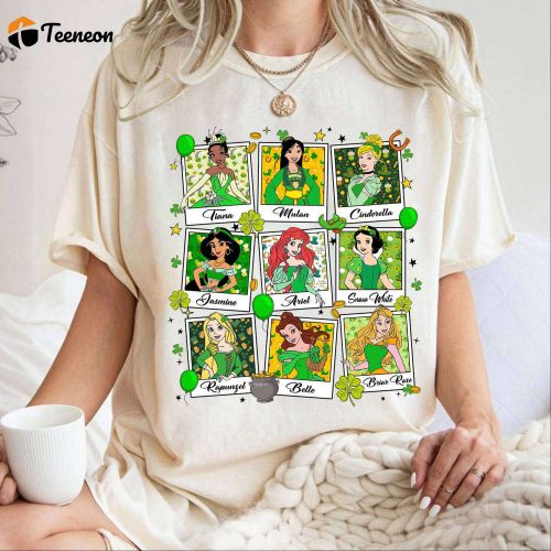 Disneyland Princess St Patrick s Day Shirt: Irish Shamrock Tee for Cinderella & Holiday Fun