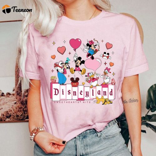 Disneyland Sweathearts Nite Shirt Mickey & Friends Valentine s Day Tee Couples Matching Disneyland Love Shirt Disney Trip