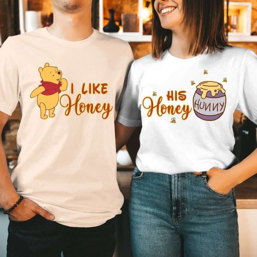 Disneyland Winnie The Pooh Couple Shirt Honey Bear Shirt