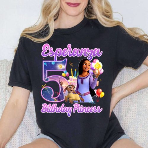 Disneyland Wish Asha Princess Birthday Shirt – Perfect Birthday Gift for Your Princess!