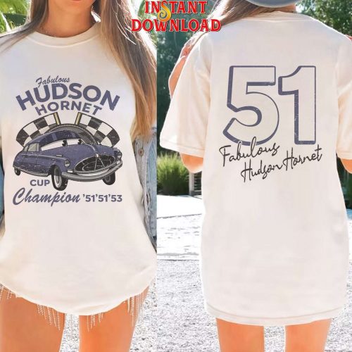 Doc Hudson Number Back Png, Cars  Shirt, Fabulous Hudson Hornet Png, Pixar Png, Disneyland Cars land, Car Pixar Shirt