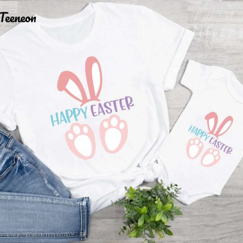 Cute Easter Bunny Shirts: Matching Couples Kids & Women s Easter Day Apparel