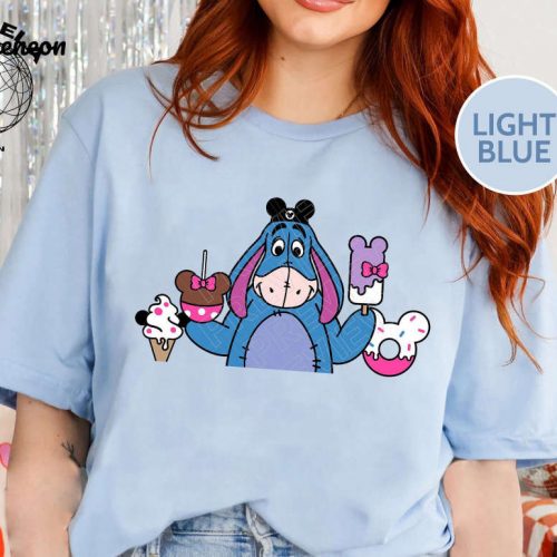 Disney Eeyore Winnie The Pooh Snacks Shirt – Fun Disneyland Trip Disney Shirt for Fans of Eeyore and Winnie The Pooh