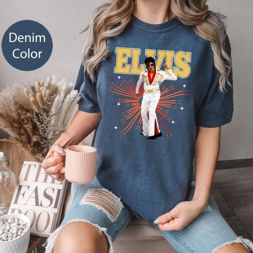 Elvis Presley Comfort Colors Shirt: Retro Jailhouse Rock Tee – Dancing King of Rock n Roll Shirt