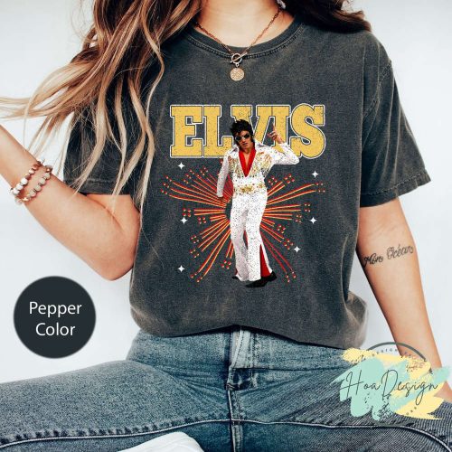 Elvis Presley Comfort Colors Shirt: Retro Jailhouse Rock Tee – Dancing King of Rock n Roll Shirt